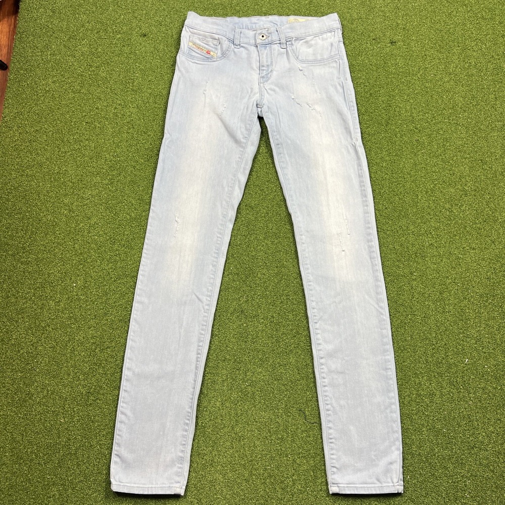 Ladies Womens Diesel LIVIER Stretch Skinny Blue Jeans Size W29 L31